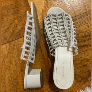 Mansur Gavriel Women's White Heeled Sandals 6